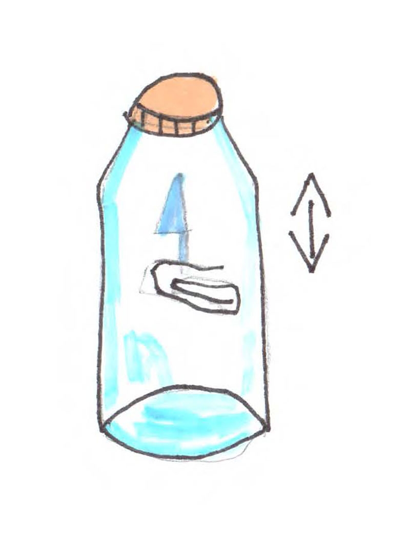 Taucher in der Flasche