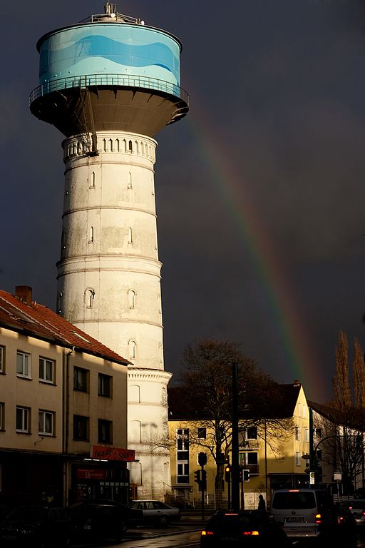 Frintroper Wasserturm Essen Bedingrade Regenbogen
